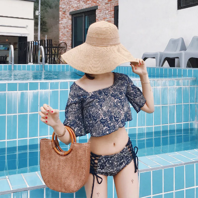 

Small qing xin wen quan Swimwear Women's Conservative Small Bust Gathering Slimming Sexy Belly Covering Swimsuit Women's