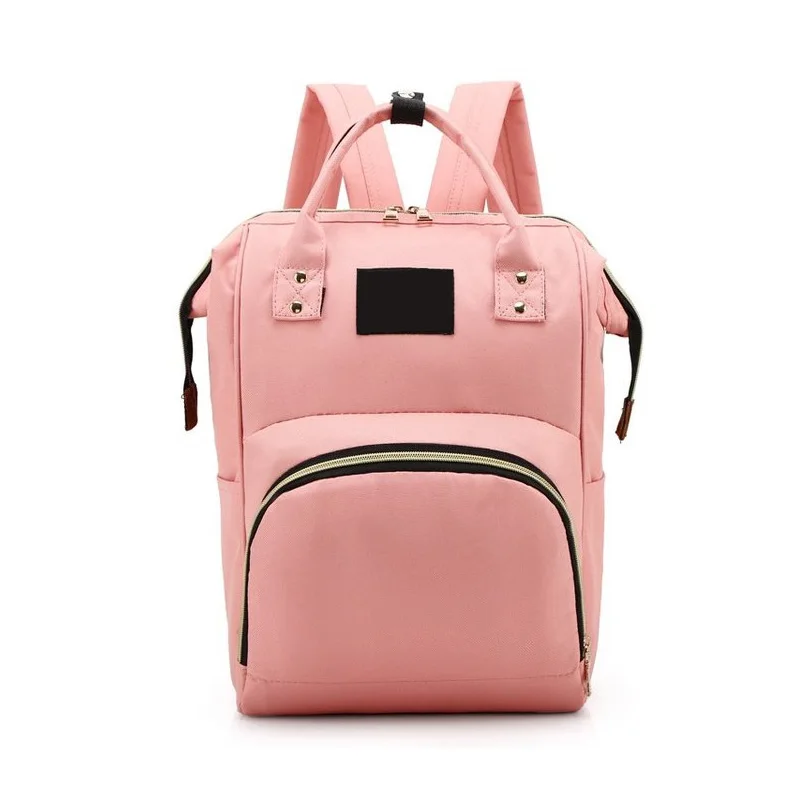 Большая вместительная сумка для мам, сумка для подгузников для беременных, дорожный рюкзак для кормления, сумка для ухода за ребенком, женская модная сумка - Цвет: pink