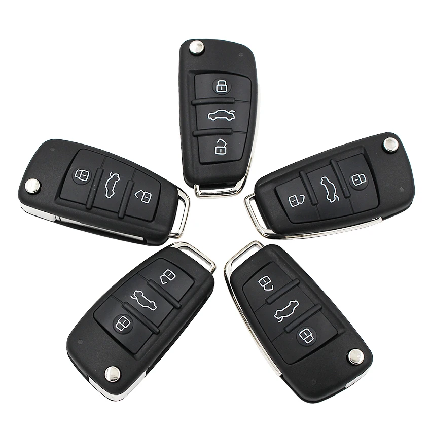 3 кнопки дистанционный смарт ключ-брелок 315/434 МГц ID48 чип для Audi A3 S3 A4 S4 TT 8P0 837 220 D HU66 лезвие 8P0837220D/G