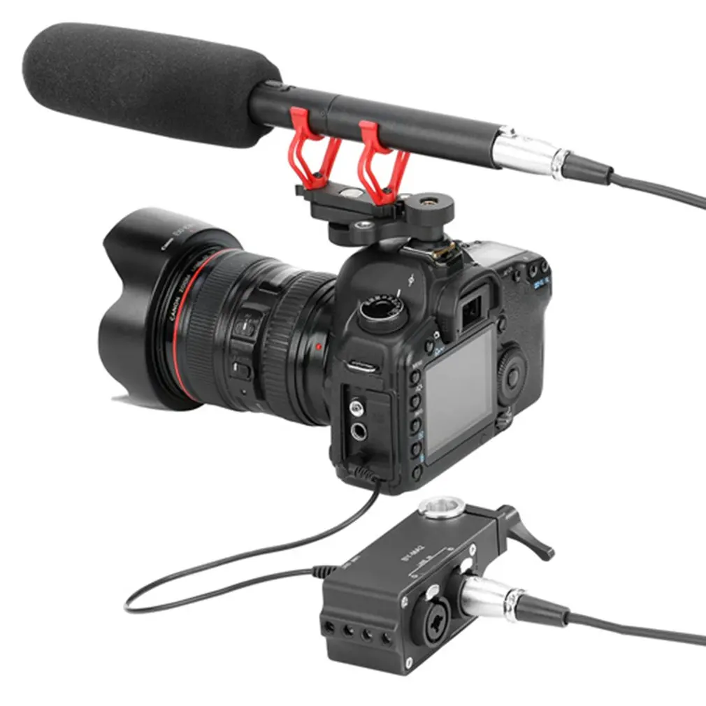 BY-MA2 Двухканальный аудио микшер XLR Jack 6,5 мм до 3,5 мм Беспроводная микрофонная система для DSLR камеры