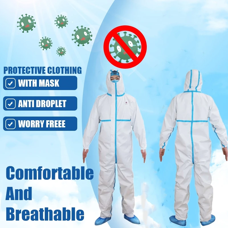 

Disposable Waterproof Anti Static Protective Coverall Dust-proof Clothing Isolation Clothes Labour Suit Nonwovens Workwear
