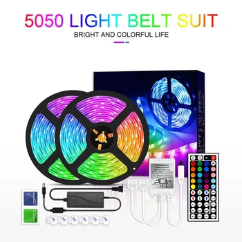 

Led Light Strip 5050 Light Strip Set 44-Key Controller Colorful Horse Racing Rgb Bluetooth Waterproof Light Strip