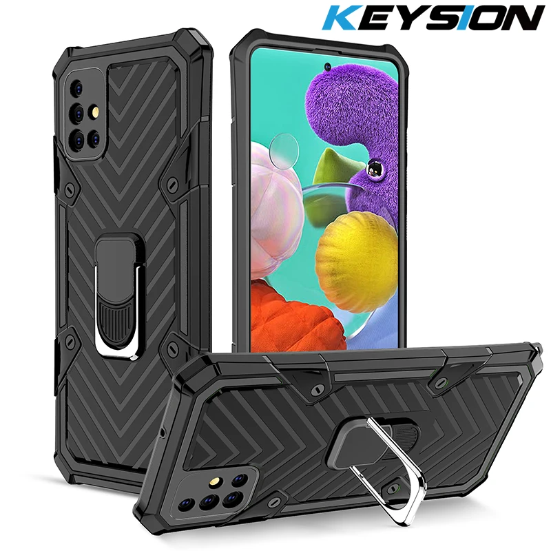 KEYSION Shockproof Case For Samsung A51 A71 A41 A21 A11 A01 Ring Back Phone Cover for Galaxy S20 Ultra S20+Plus S10 Note 10 Lite | Мобильные