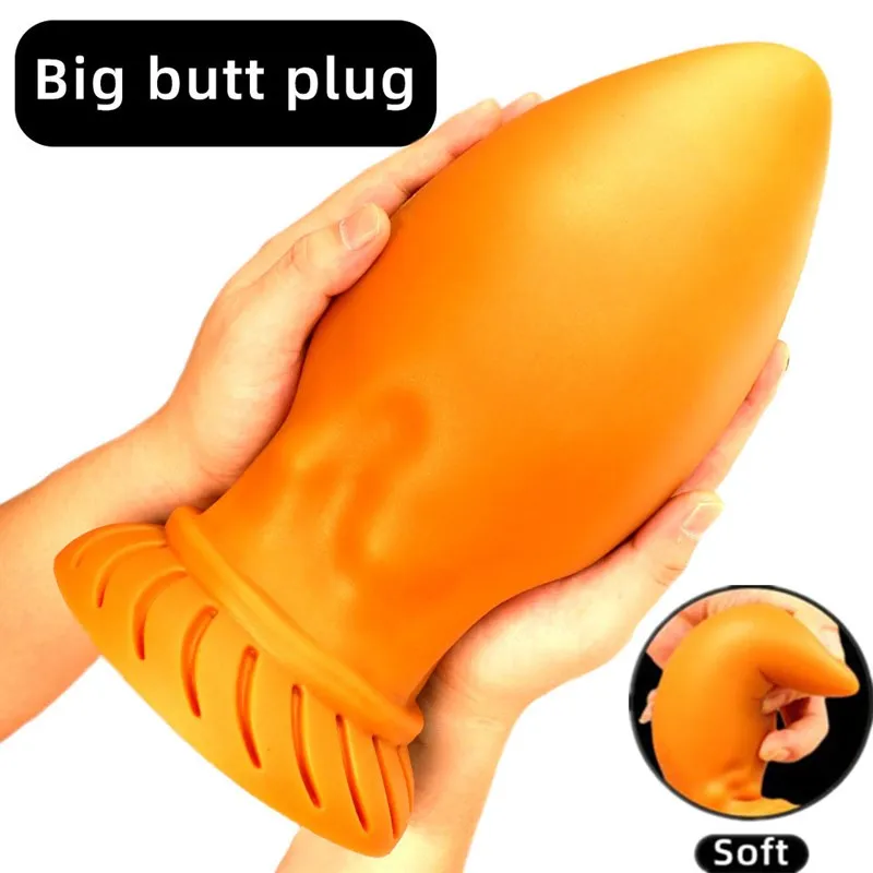 2020 New Super Huge Anal Plug Big Butt Plug Beads Anus Expansion Stimulator Soft Big Dildo Erotic Anal Sex Toys For Woman Men 1