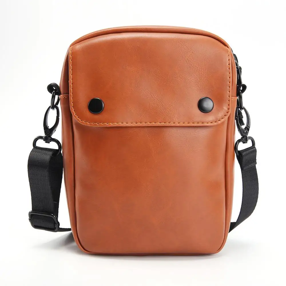 Черный Silkarea Women Leather Small Crossbody Bag Unisex Multi-Pocket Cross body Phone Purse Handbags Travel Shoulder Bag for iPad Mini - Цвет: Черный