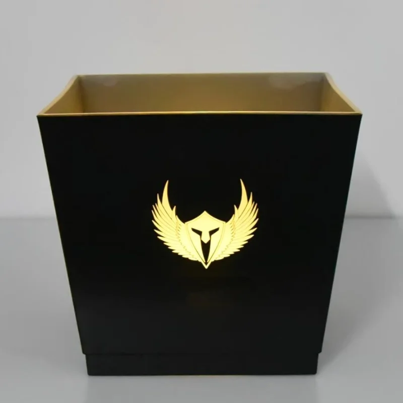 

Promotion 10 Liter Square Shape Rechargeable Plastic Painting Laser Style Led Ice Bucket for Whisky Wine Vodka