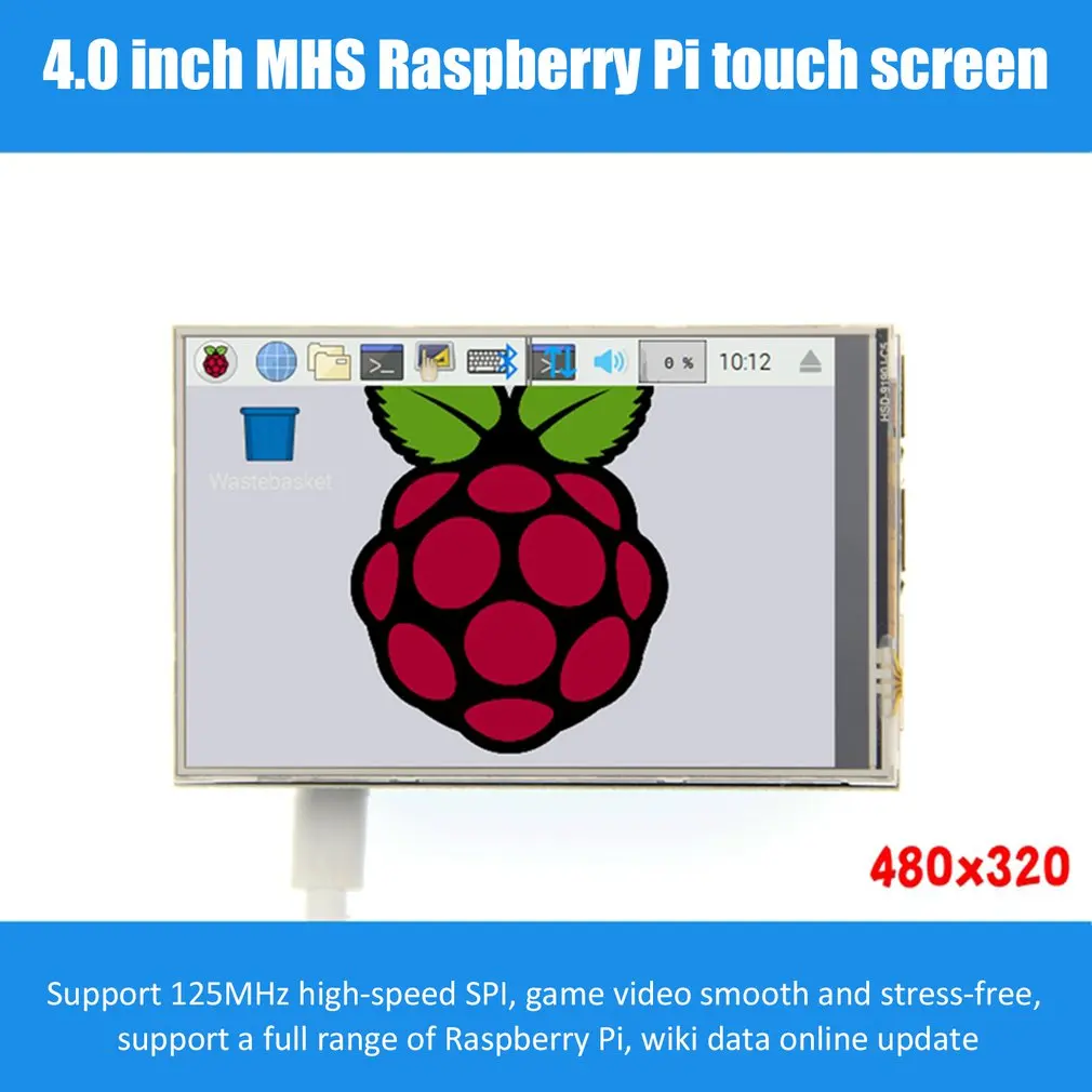 Raspberry Pi 4 lcd MHS 4,0 дюймов TFT сенсорный экран с 50 FPS SPI 480*320 дисплей для Raspberry Pi 3 Model B 3B Plus 4B 2B 3B