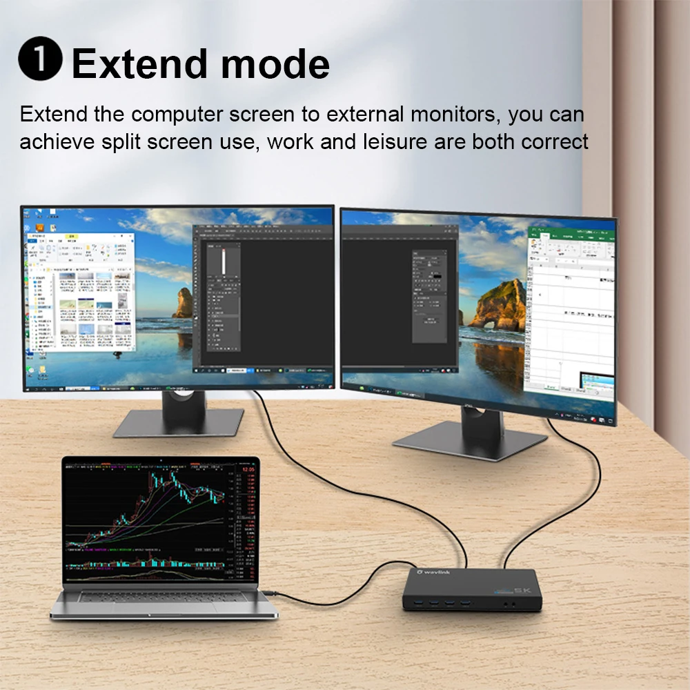 Wavlink Universal USB Docking Station USB-C Dual 4K Ultra