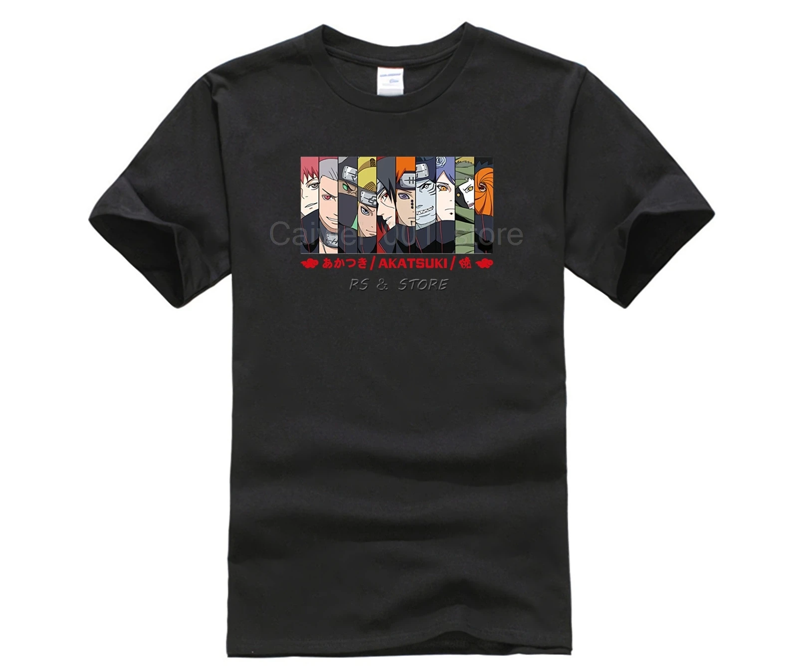 

Fashion T Shirt 100% Cotton Naruto Akatsuki Pein T-shirt Man cotton Harajuku brand fashion collar Short fashion T shirt men
