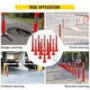 VEVOR 6 Pack /12 Pack Traffic Delineator Posts Flexible Channelizer Cone 30 Inch Spring Post Flexible PU Reflective Band Design 2