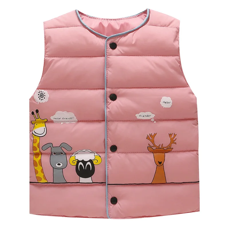 Детский пуховой жилет с круглым вырезом без рукавов|vests for children|boy down vestboys vest |