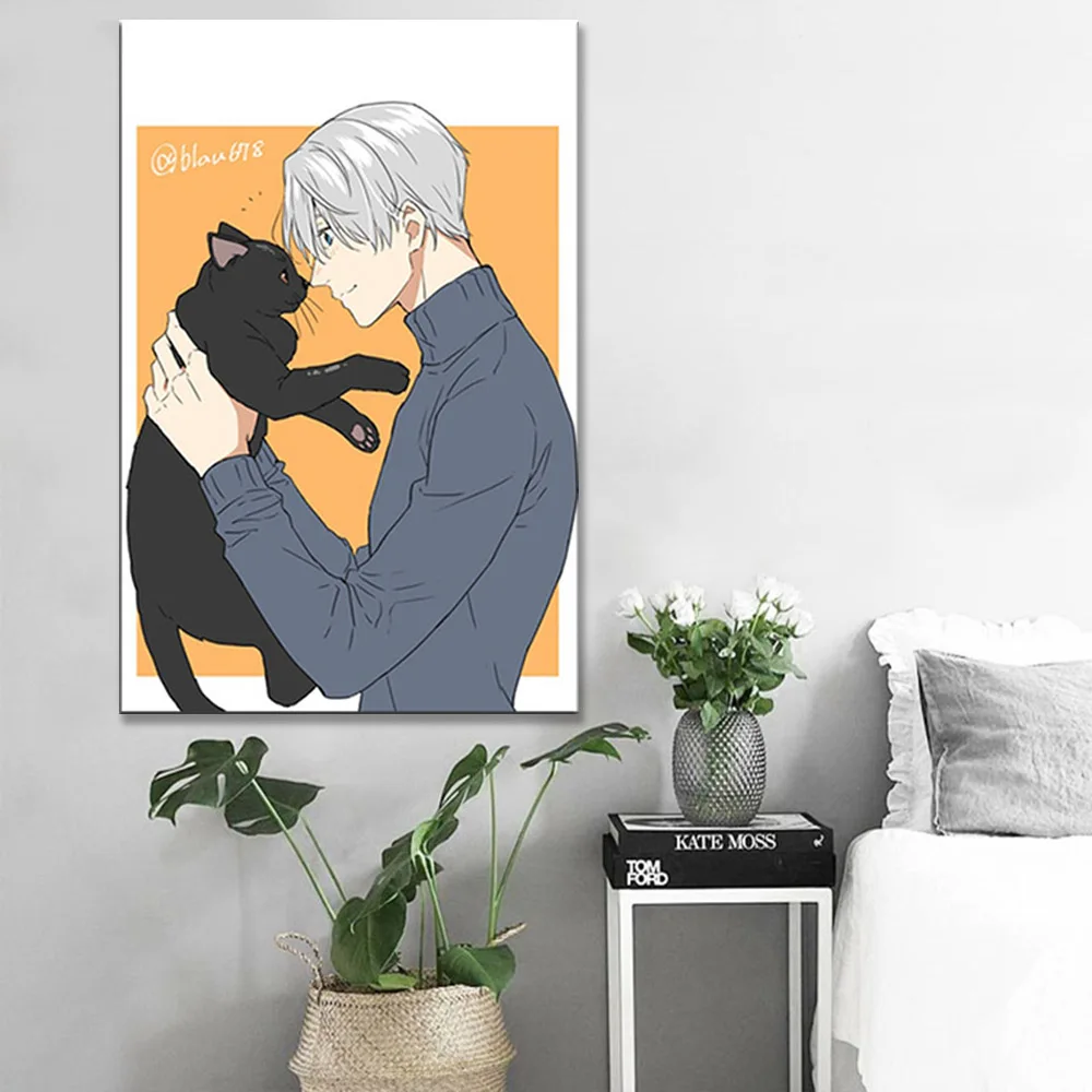 Картина для домашнего декора холст Yuri on Ice анимационная живопись Настенная