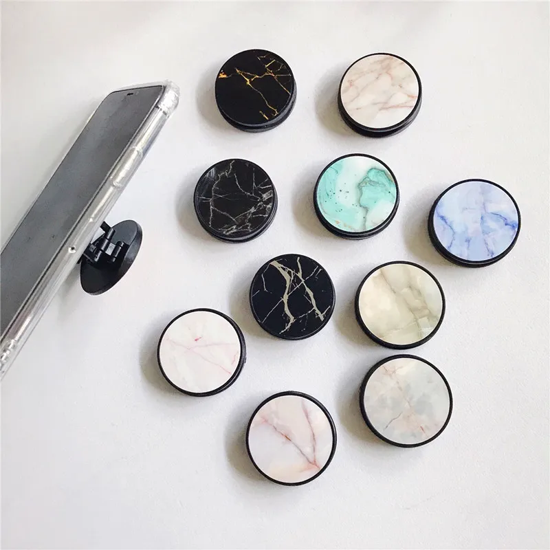 Мраморный держатель кольца для телефона Griptok поддержка iPhone 11 Samsung складной