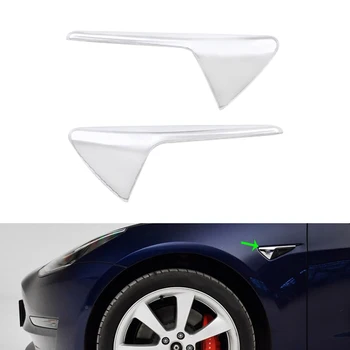 

Turn Signal Fender Vent Decoration Trim Sticker for Tesla Model 3 Side Light Logo Cover Trim