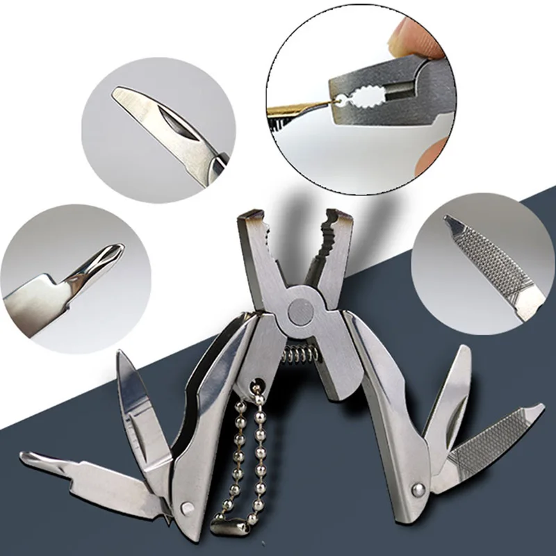 

7 in One Hand Tool Stainless Multitool Fold Pocket Knife Pliers Outdoor Tools Screwdriver Mini Portable Folding Multitool Sets