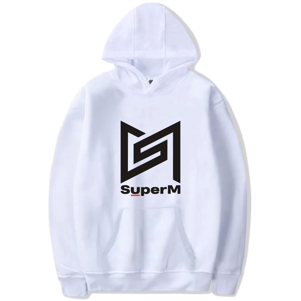 Kpop SuperM альбом Толстовка для женщин и мужчин Повседневный пуловер Кепка Толстовка Топы - Цвет: Армейский зеленый
