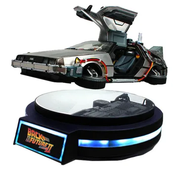 

Magnetic levitation back to the future part 2 time car movie alloy toy diecast metal vehicle collection W platform decoration