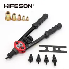 

HIFESON Hand Threaded Rivet Nut Gun With 50 pcs Nuts 606 Insert Manual Riveter Riveting Rivnut Tool for M3 M4 M5 M6 M8 Nuts