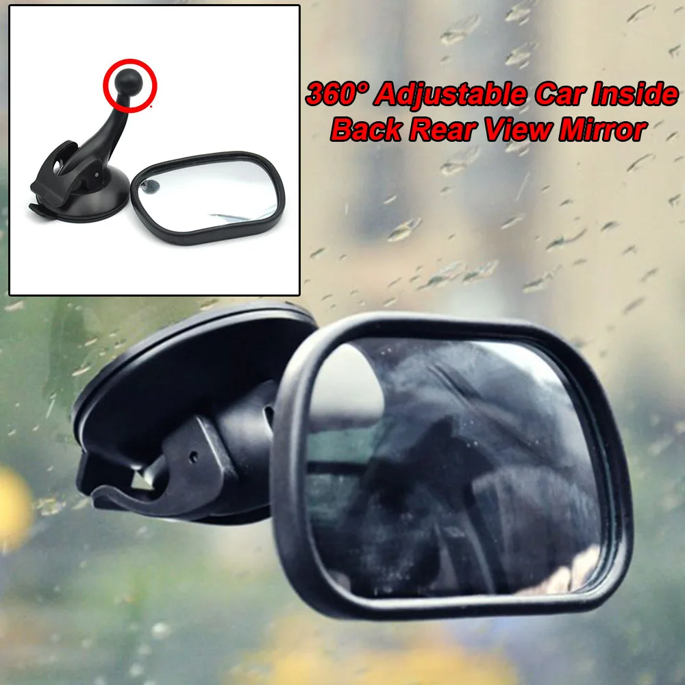 

Universal 360° Adjustable Car Inside Back Rear View Mirror W/ Clip & Suction Cup For Baby Rear View Mirror car accessories
