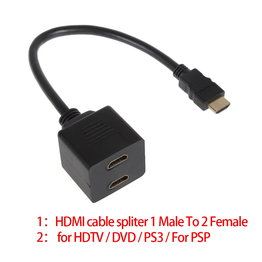0,3 м 1 HDMI Мужской до 2 Женский Аудио Видео кабель сплиттер-переключатель для HDTV/DVD/или Оборудование для psp HDMI адаптер