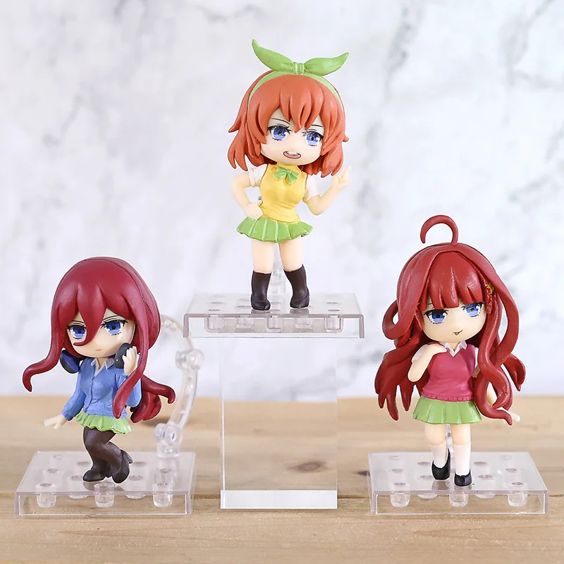 

Go-toubun No Hanayome Nakano Miku Itsuki Yotsuba Q Version Figures Toys Dolls 3pcs/set