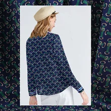 100x114 см 16 мм модная цепочка синего цвета шелковая атласная ткань шелковицы для женщин летнее платье блузка брюки DIY шитье