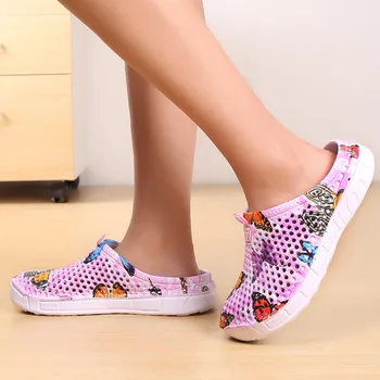 

Women Ladies Butterfly Beach Sandals Hollow Casual Breathable slippers Flats Shoes Crocs Shoes Summer Flats Holes Sneake#320
