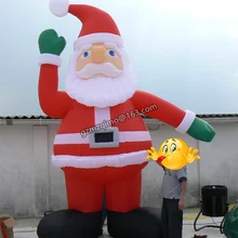 Рождественский надувной Санта Снеговик Клаус с воздуходувкой садовые игрушки