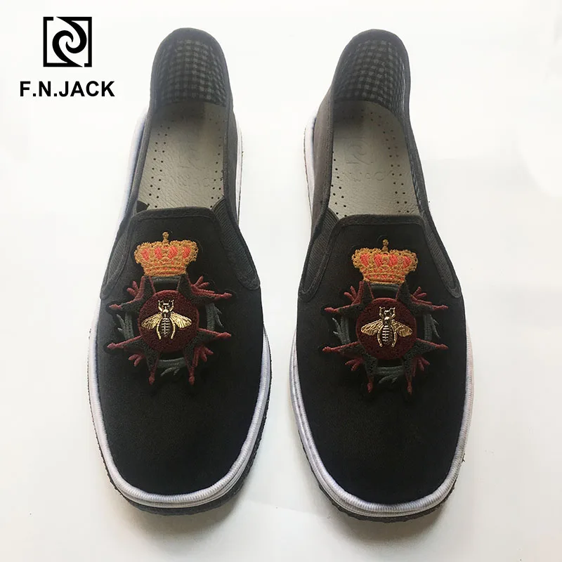 F.N.JACK Mens shoes Light Driving Shoes for Men Casual Man Loafers Basic Slip on Comfortable Cotton Fabric Hiking Flat | Обувь