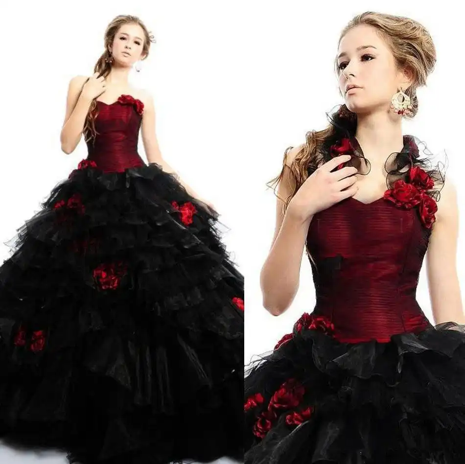 red victorian wedding dresses