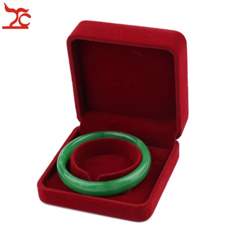 Изумительная красная бархатная Свадебная шкатулка для украшений, серьги, кулон, браслет, органайзер, чехол, жемчужный набор колье, кольцо, подарочная коробка - Цвет: C Bracelet Box