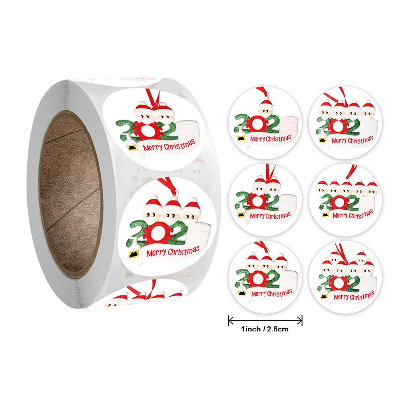 

2020 Christmas Snowman Pattern Sticker Christmas Gifts Box Sticker Label