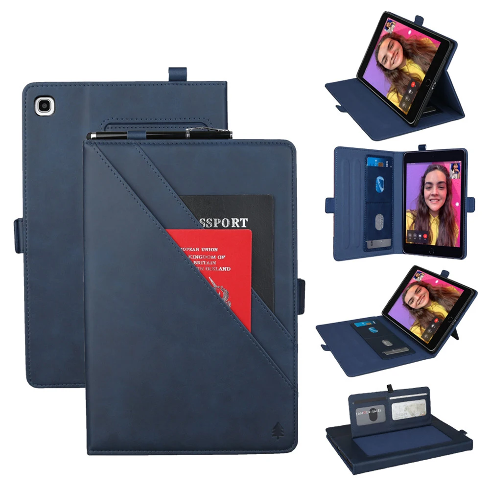 Умный чехол для Samsung Galaxy Tab A 8,0 дюймов S-Pen SM-T290 SM-T295 чехол из искусственной кожи Бизнес чехол Авто Режим сна