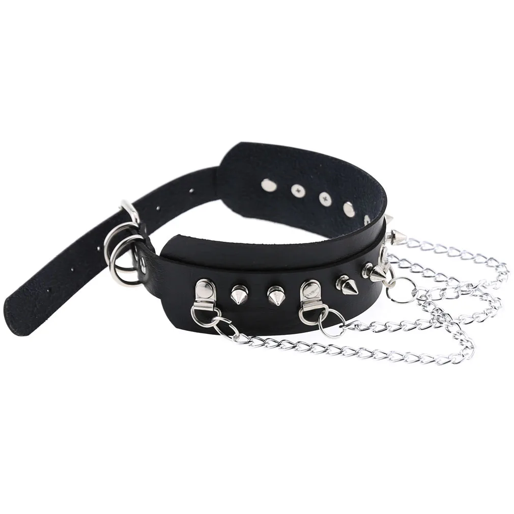 GAJSDJHN Jewelry Necklace Gothic Spiked Punk Choker Collar with Spikes Rivets Women Men Studded Chocker Necklace Silver Goth Jewelry 