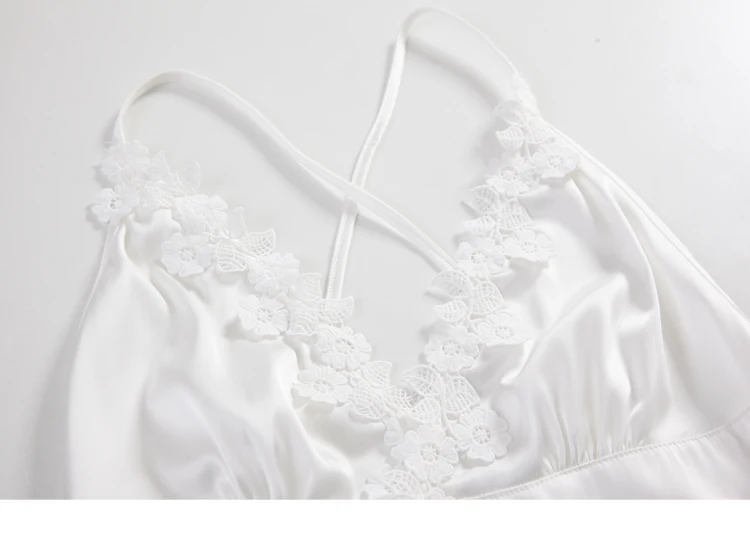Сексуальная женская летняя ночная рубашка Ночное платье ночное белье шелковое атласное с v-образным вырезом домашнее платье женское белье Ночная сорочка, комбинация