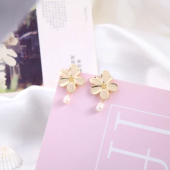 

Cute Korean Flower Earring For Women Korean Romantic Charming Date Gift Earring Handmade
