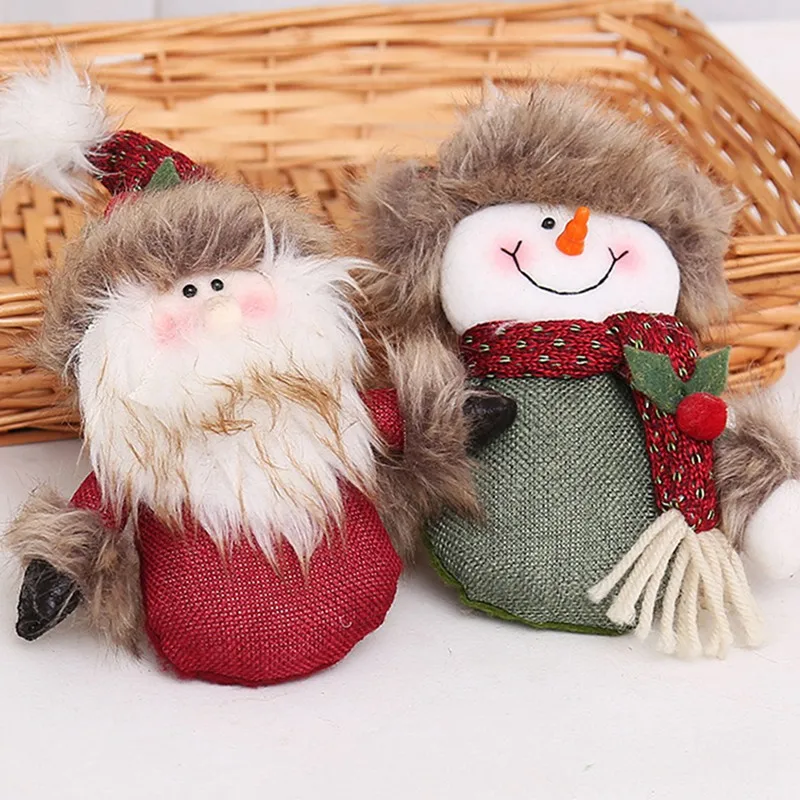 

Christmas Snowman Doll Unique Santa Claus Doll Drop Ornaments With Hanging Rope Christmas Hanging Decoration