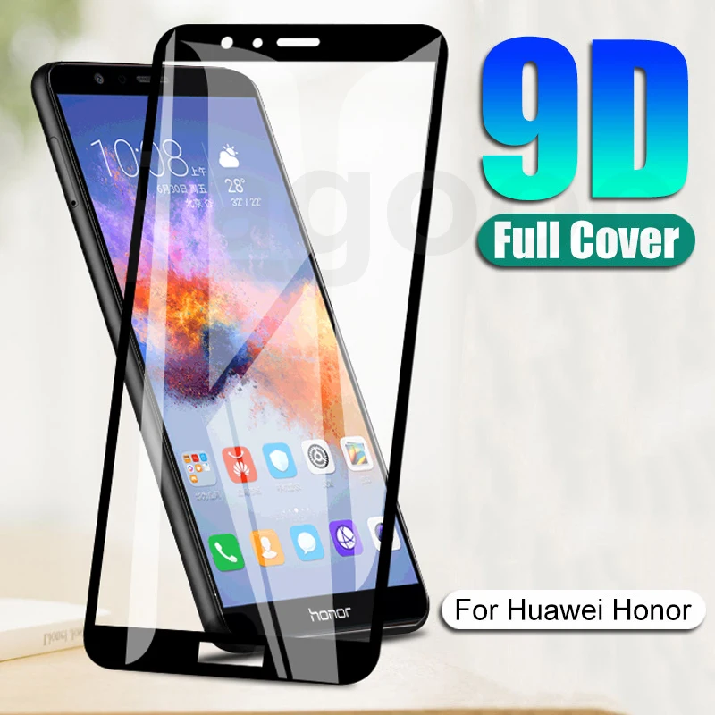 Защитное стекло 9D для Huawei Honor 7X 7S 7A 7C Pro 8X 8A 8C 8S 9X 9A 9S 10i 20i | Мобильные телефоны и
