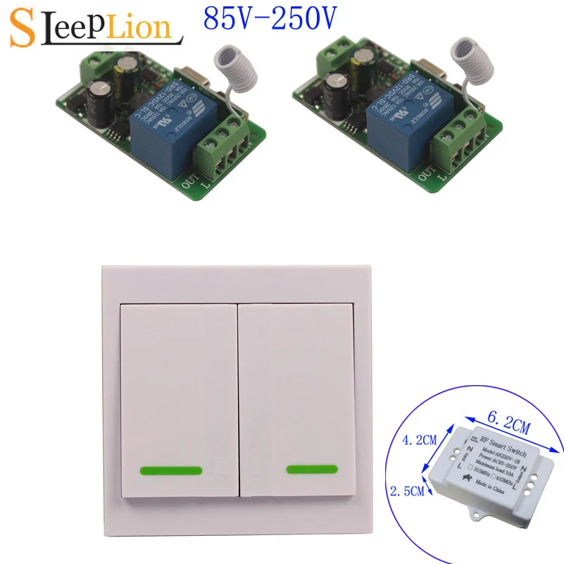 Home Universal 110V 85V-250V Wall Panel Wireless Remote Control Light Switch For Hall Bedroom Ceiling Lam | Обустройство дома