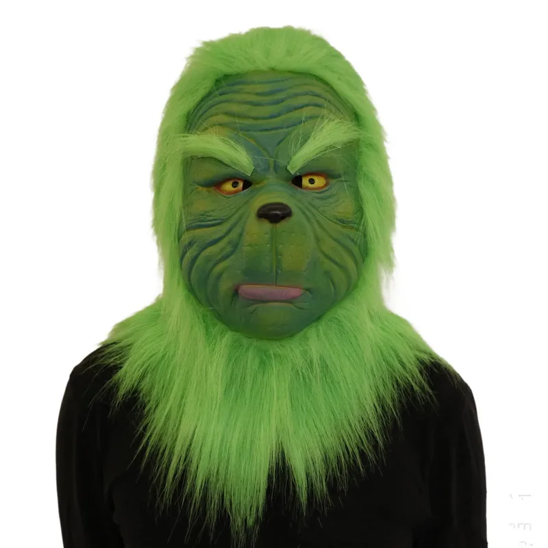 Как Grinch украли Рождество Grinch украли взрослый костюм лицо маска для костюма на Хэллоуин реквизит Grinch Маска Косплей
