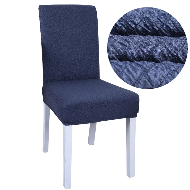 

Simple Nordic Jacquard Knitting Chair Cover Solid Printing Flexible Elastic Anti-dirty Wedding Banquet Party Home Decoration