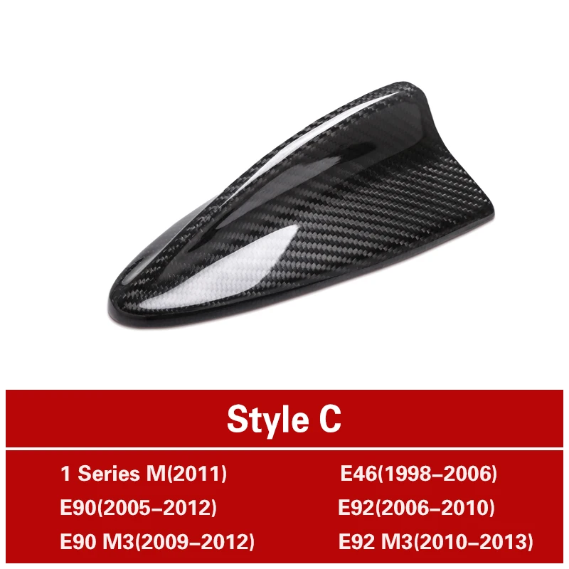 Carbon Fiber Car Roof Shark Fin Aerial Antenna Cover Car Styling For BMW E90 E92 E70 G30 F10 F20 F25 F30 M2 X4 X5 X6 Accessories - Название цвета: Style C