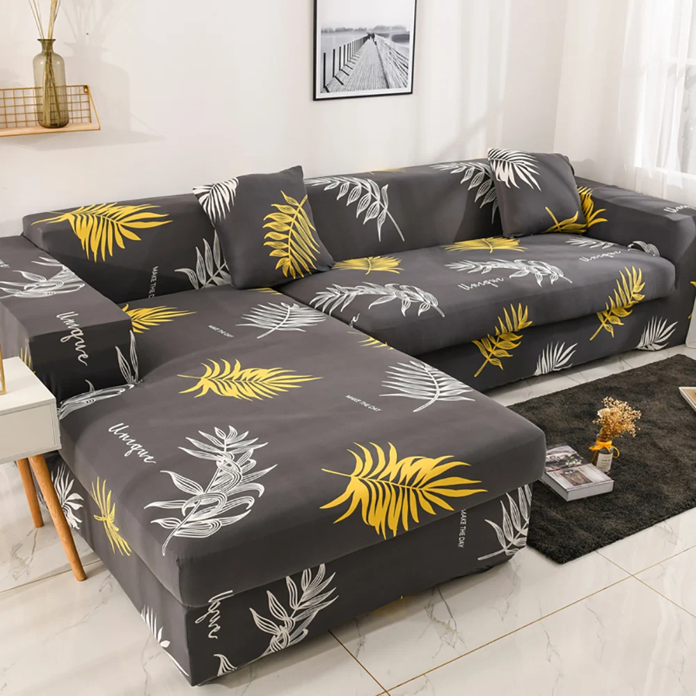 

Simple Sofa Cover Anti-Slip Elastic Slipcover Furniture Protector Couch Cover Order 2pieces to fit for L-shape Corner Sofa
