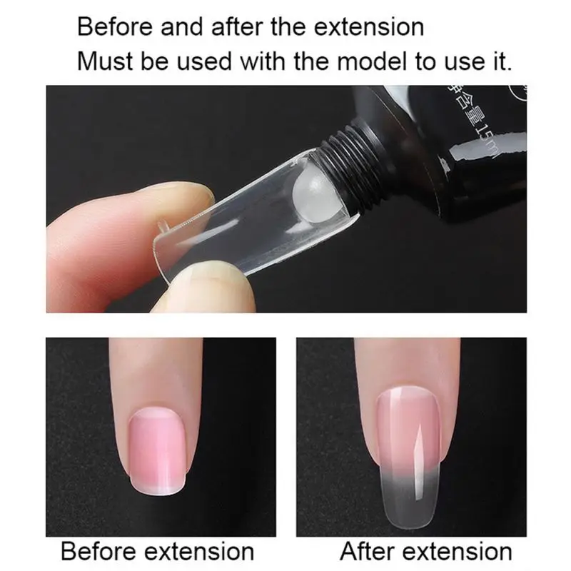 15ml Crystal Gel Nail Polish Quick Drying Uv Led Nail Extension Gel Phototherapy Nail Polish Nail Art Good Use