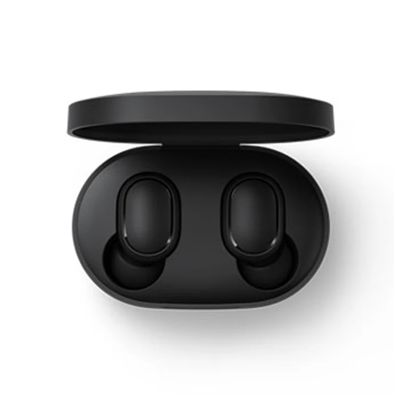 Black Xiaomi Redmi AirDots вкладыши Bluetooth 5,0 Зарядка Наушники Беспроводные бас стерео наушники с микрофоном Handsfree наушники AI управление - Цвет: Black