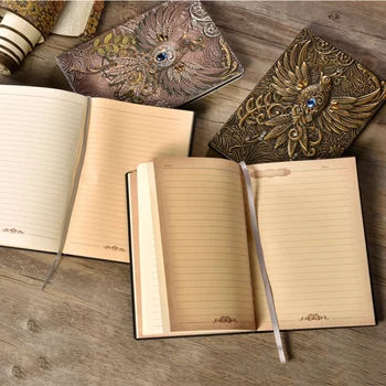 

1PC Vintage Retro Notebook The Phenix Long live Bird Theme Lined Paper Book 100 Sheets 21.5*14.5cm