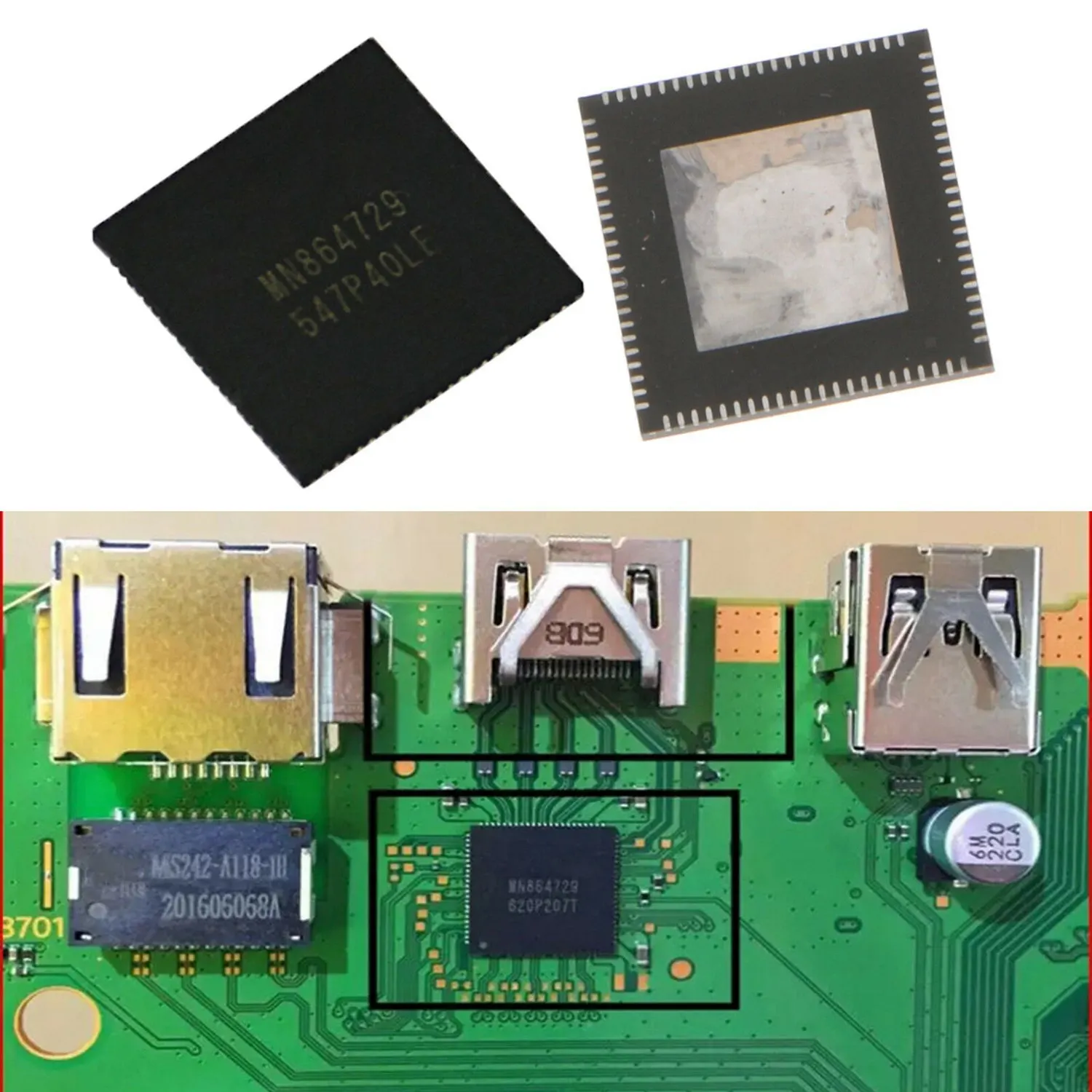 HDMI порт IC декодирование чип разъем интерфейс MN864729 для PS4 Slim Pro консоли