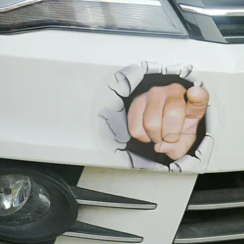 

3D Car Truck Funny Vinyl Graphics Side Sticker Body Door Window Hole DecalCar Styling Sticker Accessories