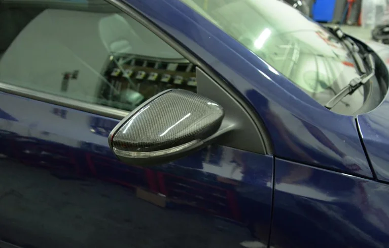 Car modification Car accessories Replacement Mirror Covers Side Caps Fit forVW Passat CC Scirocco Carbon Fiber