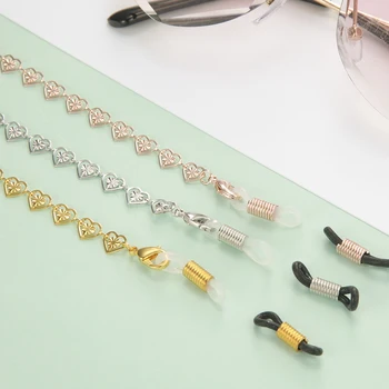 

Teamer Women Fashion Heart Sunglasses Chains Gold Plated Eyeglasses Chains Glasses Holder Straps Lanyard Accessories Gifts